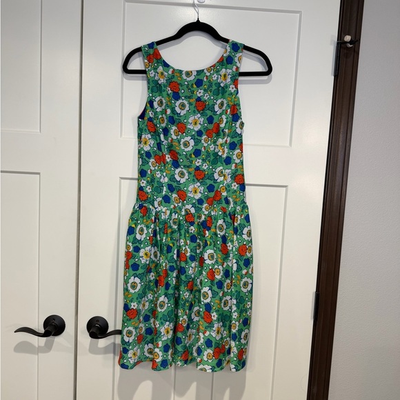 Eva Franco Dresses & Skirts - Eva Franco Retro Floral Fit & Flare Dress Garden Party Chic